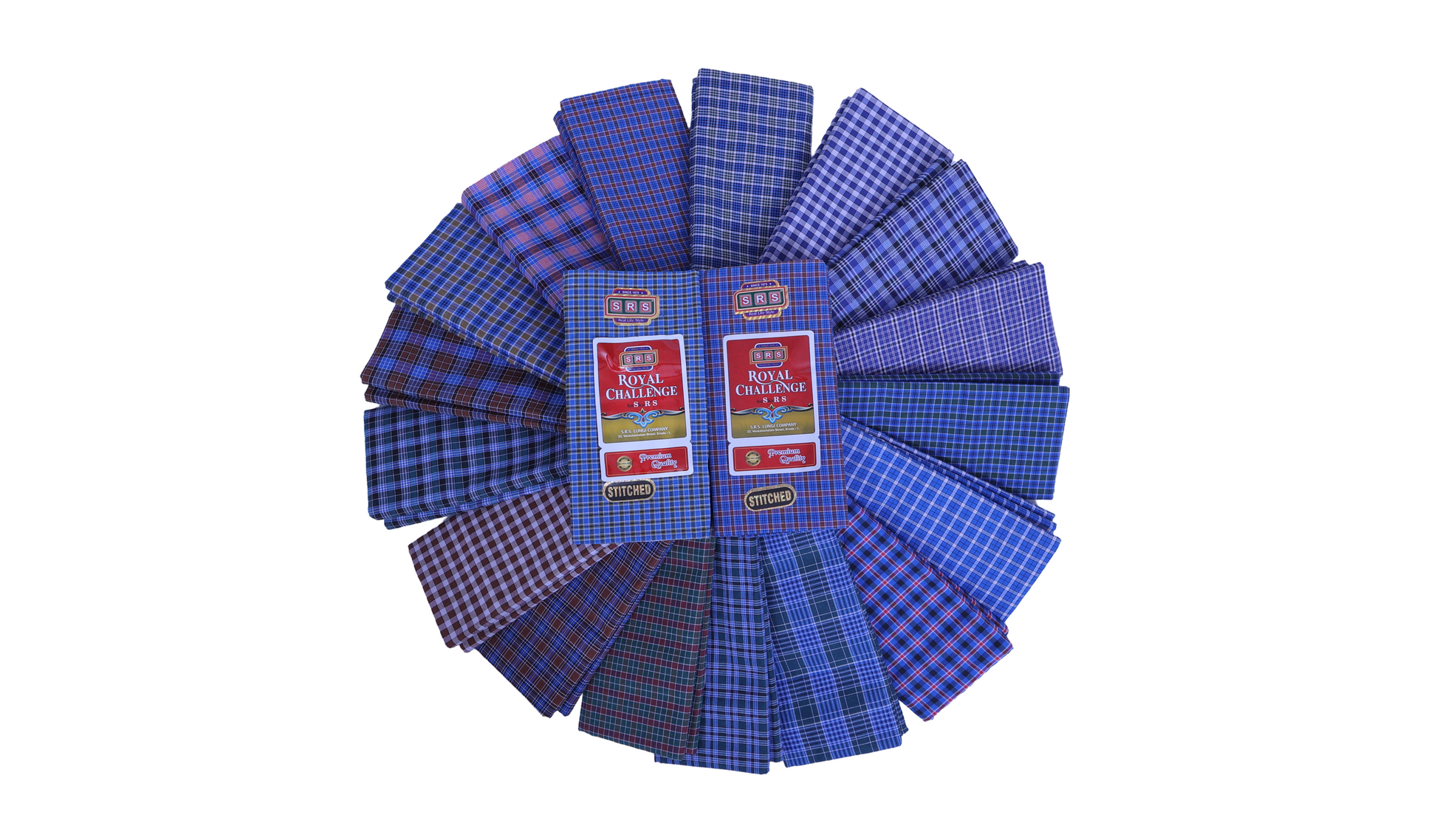 Checked Lungi - Royal Challenge Brand - SRS