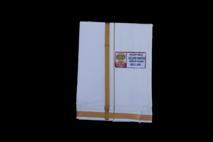 White Dhoti - Velcro Brand - SRS