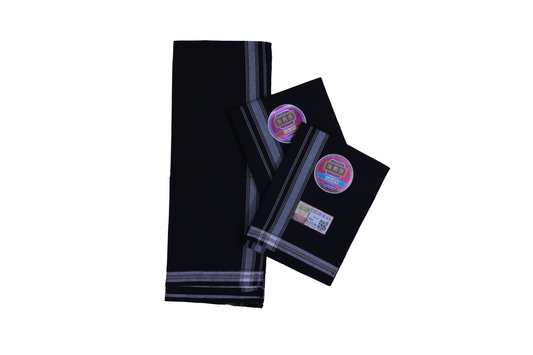 Colour Dhoti - Cotton Black Brand - SRS