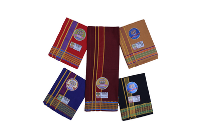 Colour Dhoti - Ayyappa Big Border Brand - SRS