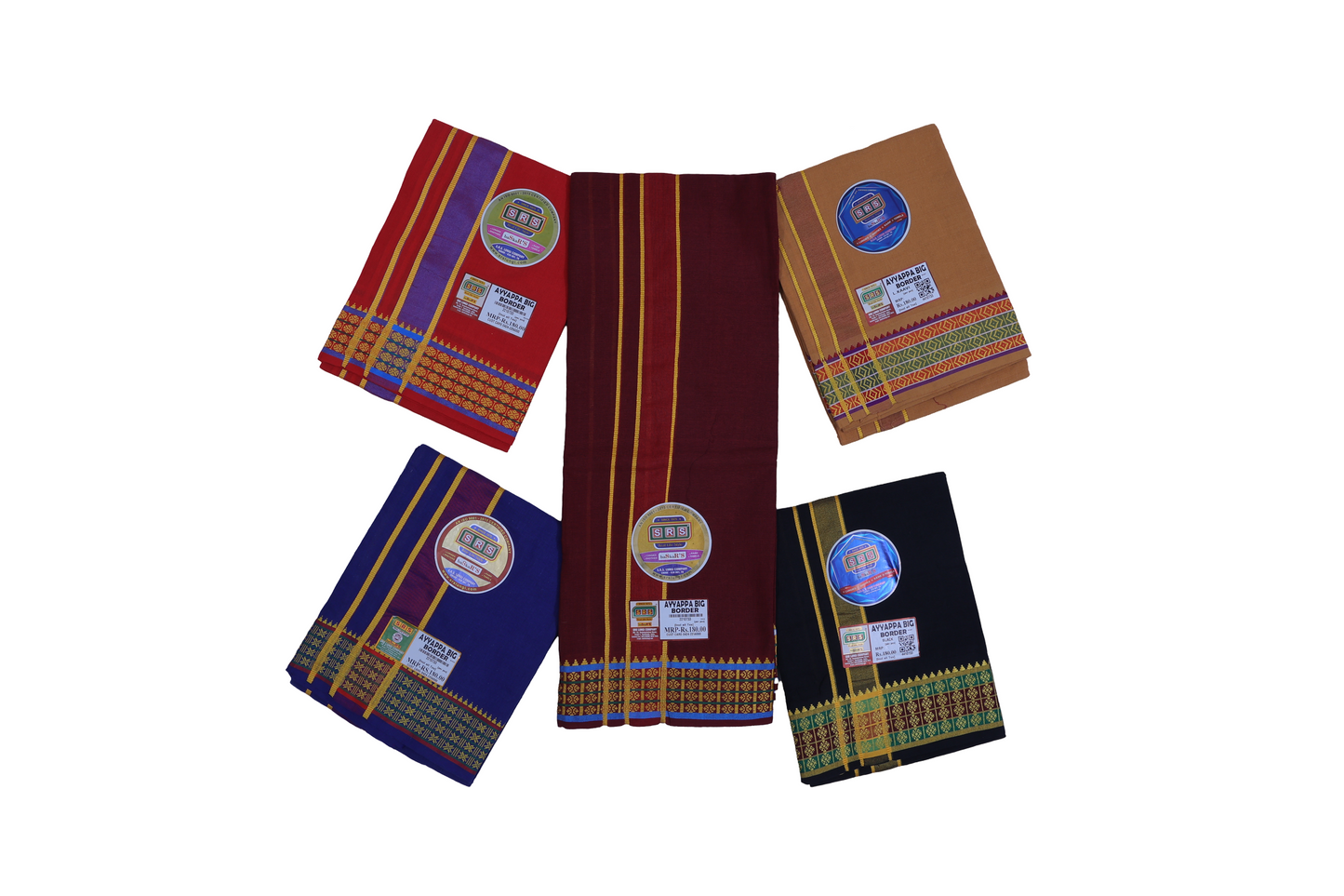 Colour Dhoti - Ayyappa Big Border Brand - SRS